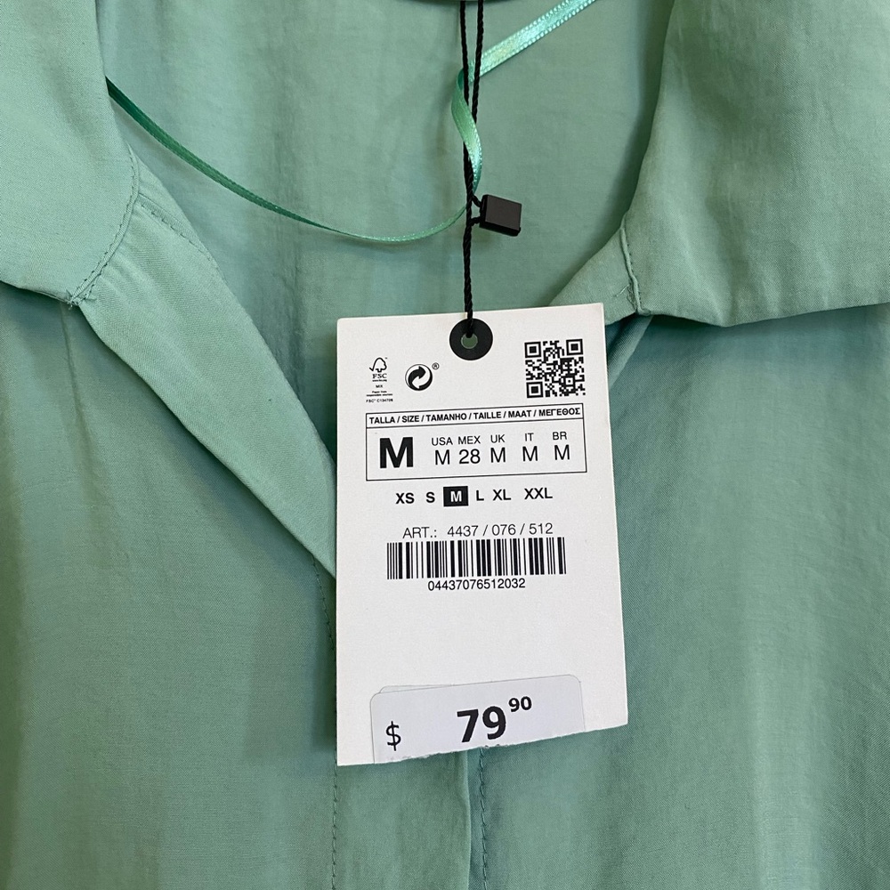 Elegant Green Shirt Dress - Picture 11 of 11